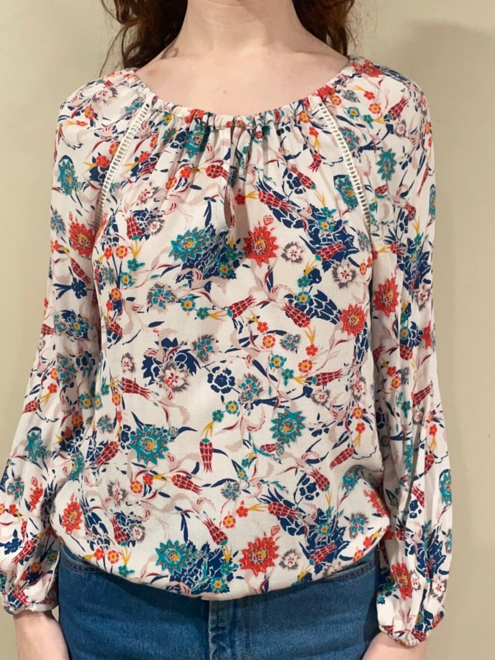 Ella Moss White Floral Blouse